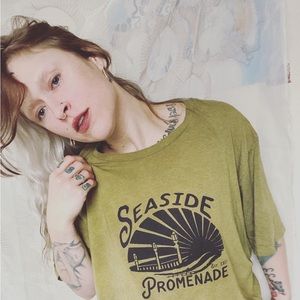 seaside promenade tourist top handdyed & cozy🌪️